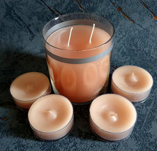 Partylite Maulbeere Glolite Set 2Docht Duftglas G51X29 und Maxi Teelichter V0929