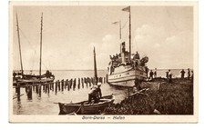 !!! AK Born Darss Hafen Dampfer b. Prerow Ahrenshoop Zingst  Bodstedter Bodden !