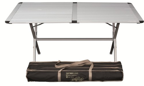 Aluminium campingtisch mit - aluminium,