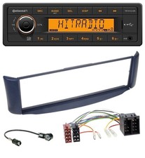 Continental 1DIN USB AUX MP3 Autoradio für Smart ForTwo 450 blau ohne Metallscha