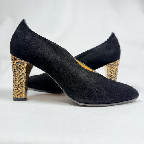 Wildleder pumps goldener - wildleder,