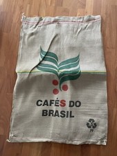 Cafes Do Brasil Burlap Coffee Bean Bag Kaffee Bohnen Sack Jute
