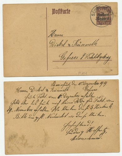 15095 bayern ganzsache p - bayern,