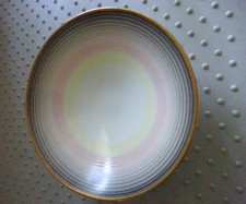 HUTSCHENREUTHER SELB: Gebäckschälchen mit Ringdekor, weiß mit Goldrand