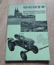 Deutz Schlepper D15 (F1L712) Bedienungsanleitung