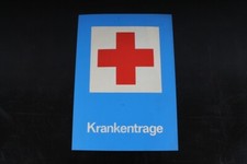 Hinweisschild Schild rot Kreuz DRK Krankentrage Kennzeichnung blau 29,7cm x 21cm
