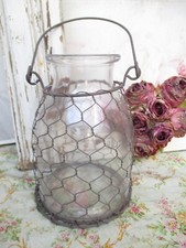 Windlicht hängend Drahtkorb
