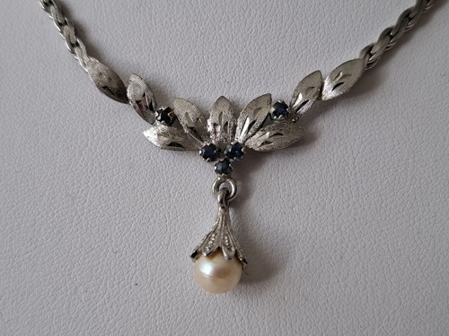 Collier silber safire echte - silber,