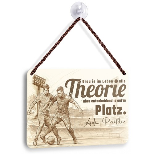 Blechschild fußball zitat - fußball,