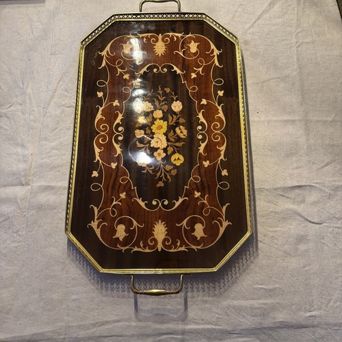 Vintage intarsien tablett - vintage, intarsien-tablett