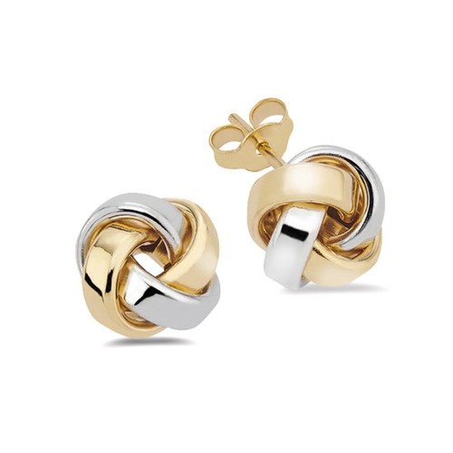 Ohrringe knoten gelbgold 585 - ohrringe,