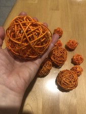 Orange Bastelset Herbstdeko Halloween Kugeln Tischdeko Blumengebilde