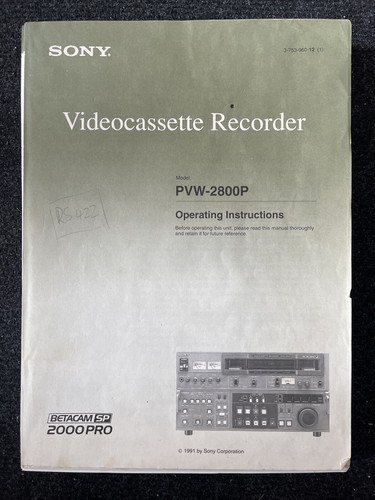 Sony pvw 2800 - betacam, sp