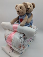 Windeltorte "Motorrad" Rosa Mädchen Zwillinge zur Geburt Taufe etc, Its a Girl!