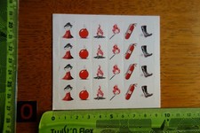 Alter Aufkleber Beschriftung Piktogramme Feuerwehr (Lego Fisherprice Märklin ?)