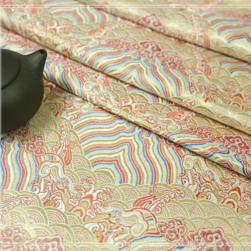Brokat kunstseide satin stoff - brokat,