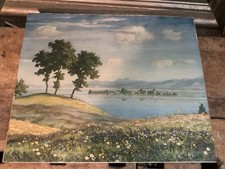 Druck Fraueninsel im Chiemsee, signiert Rudolf Sieck