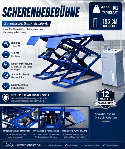 Scherenhebebühne hubhöhe - t,