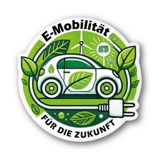 E-Mobilität Aufkleber grün