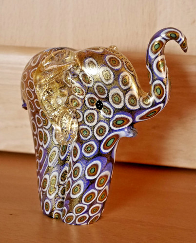 Murano elefant millefiori mit - elefant,,