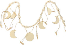 Wandhängende Fotoleine Aus Holzperlen Mit Clips Vielseitiger Bilderhalter Zum Au