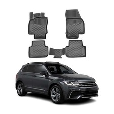Gummimatten Fußmatten für VW Tiguan II / Allspace 2016-2024 3D TPE 4x