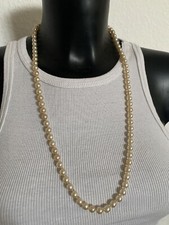 Art Deco Perlenkette, Vintage Perlenkette 835 Silber Verschluss, Kette 