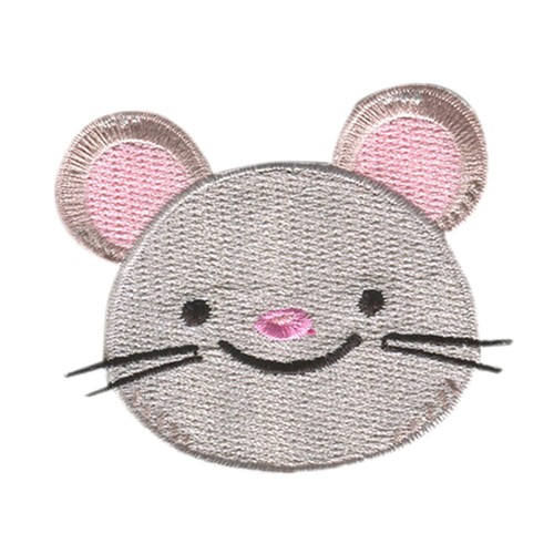 Maus kopf tier aufnäher - maus,