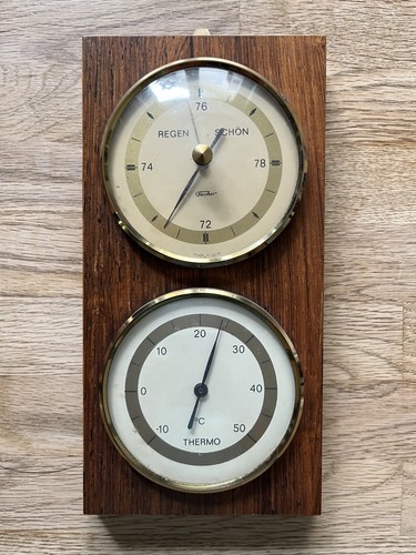 Altes fischer holz barometer - altes,
