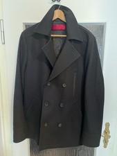 NEU Hugo Boss Peacoat Kurzmantel Jacke Mantel Gr. M Schwarz 80 % Wolle NEU