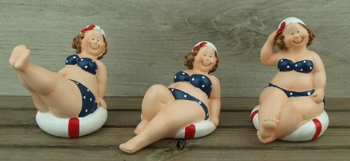 Deko figur mollige badenixe - figur,