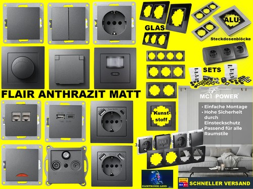 Flair anthrazit schalterserie - flair,