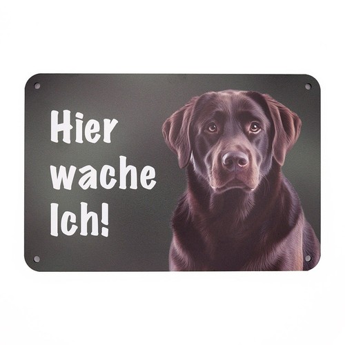Labrador braun hund warnschild - labrador,