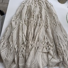 Runde Gehäkelte Tischdecke Creme Farben Gr. 170cm Durchmesser