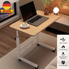 Computertisch mit Rollen Laptoptisch Höhenverstellbar Schreibtisch Beistelltisch