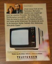 Seltene Werbung TELEFUNKEN PALcolor 2800 Farbfernseher 1980
