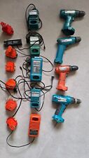 3x Makita Akkuschrauber 5 Ladegeräte 9710  6207D 6172D MT061 Maktec DC1414F