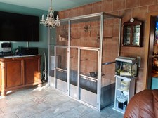 Voliere Tiere (Raum/Out) 2m x 2m x 0,7m  (kpl. ALU - Bodenwanne herausnehmbar) 