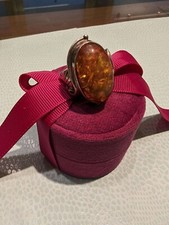 Handmade Ladies Amber Ring