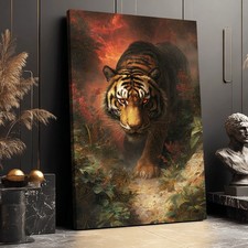 XXL Leinwand Bild Tiger Natur