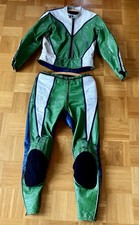 Lederkombi Grün Blau