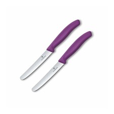 2 Stk Victorinox Frühstücksmesser Tafelmesser Vespermesser 11cm Klinge / lila