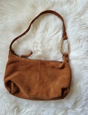 Zara Wildleder Tasche Cognac