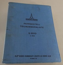 Teilekatalog / Ersatzteilliste Magirus-Deutz S 6500 / A 6500 Stand 05/1953