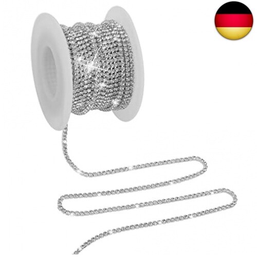 Strassband silber yards - silber,