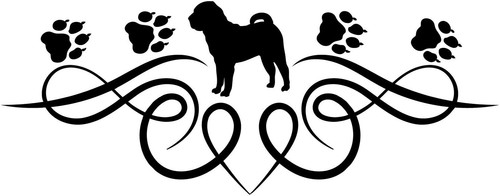Shar pei autoaufkleber sticker - shar-pei,