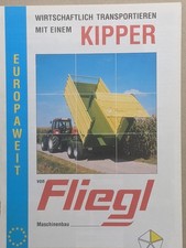 FLIEGL Einachs Zweiachs Tandem Dreiseite Muldenkipper Prospekt Traktor Schlepper