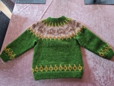 Wunderschöner handgestrickter Kinderpullover für 5-6 jährige Mädchen/Jungen