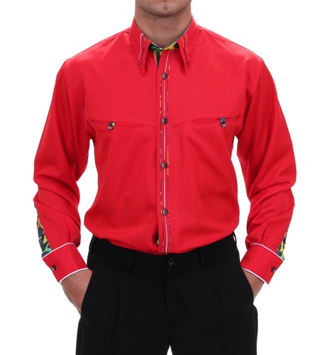Stylisches rotes retro hemd - stylisches, im