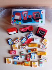 OVP Kaufladen Zubehör Waage Kasse Abroller Kaufmannsladen Spielzeug Retro Karton